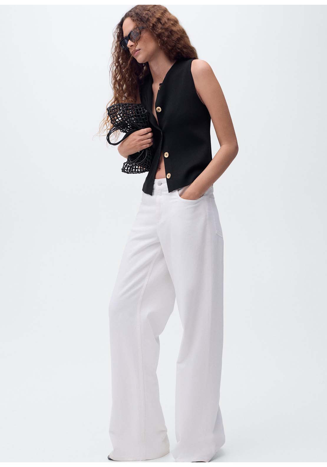 Fine Knit Gilet - Black