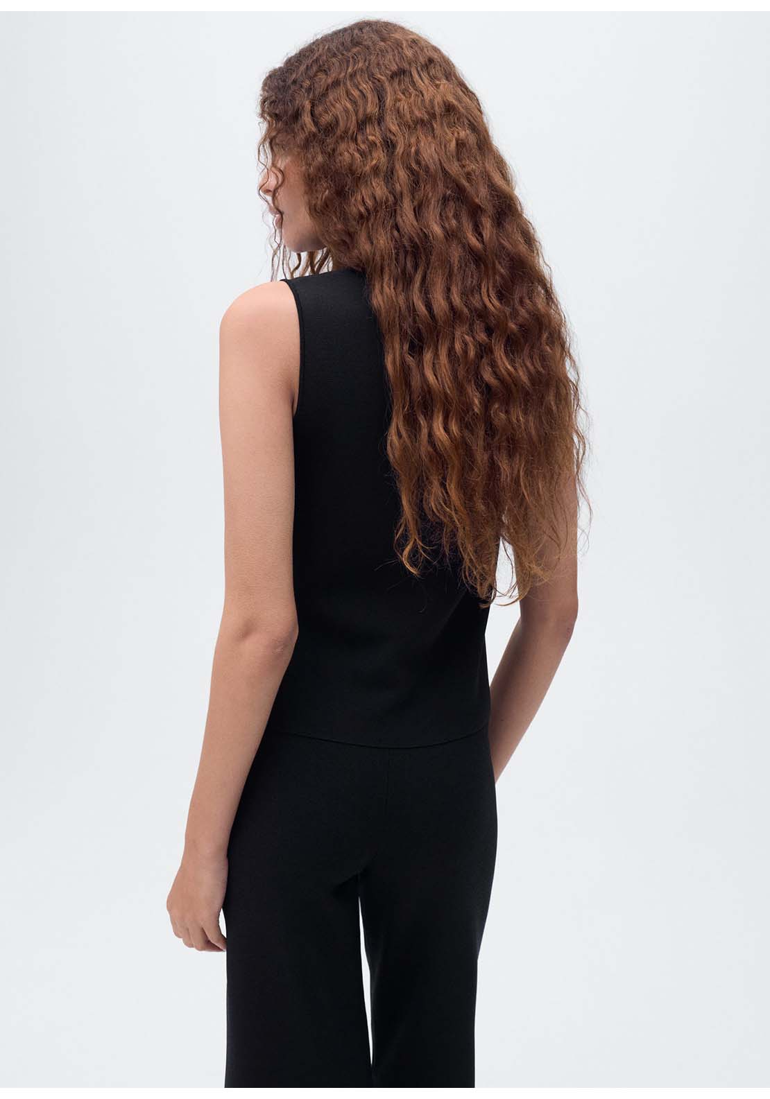 Fine Knit Gilet - Black
