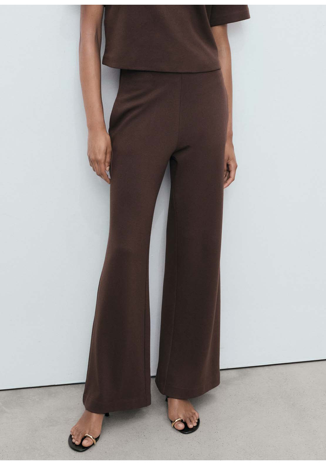 Mango Trousers Pico - Brown 1 Shaws Department Stores