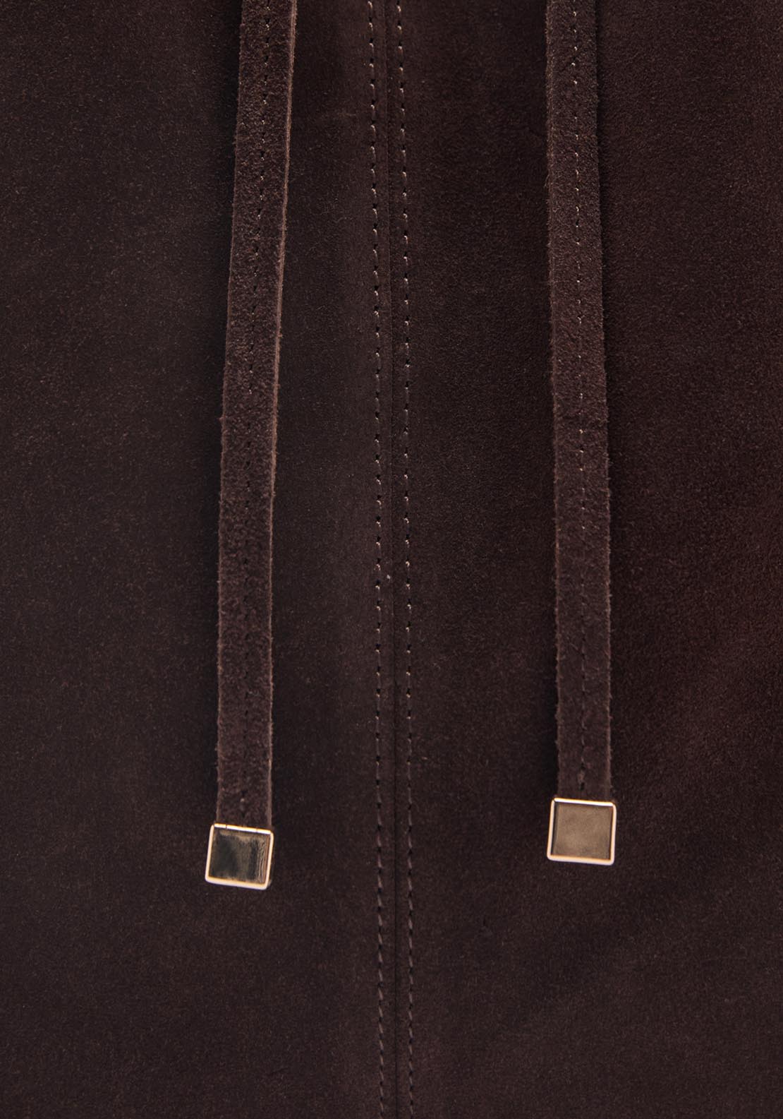 Mango Suede Shopper Bag - Brown 3 Shaws Department Stores