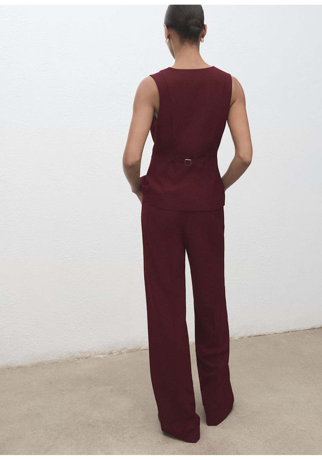 Mango Jumpsuit Vesty - Red 2 Shaws Department Stores