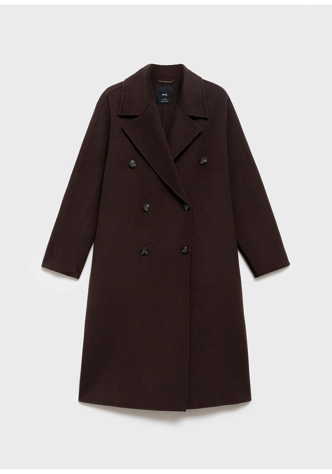 Handmade Oversized Wool Coat - Brown