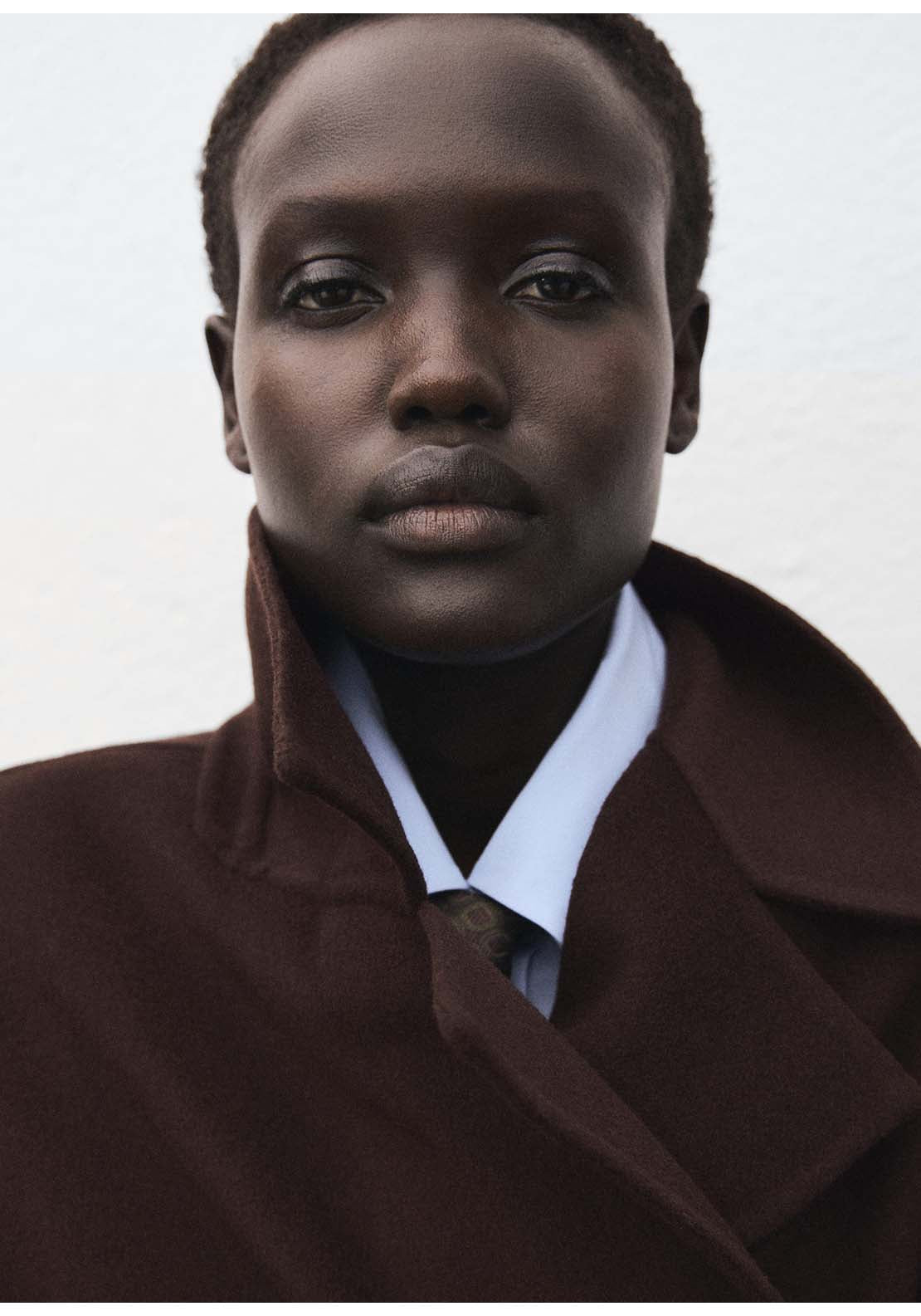 Handmade Oversized Wool Coat - Brown