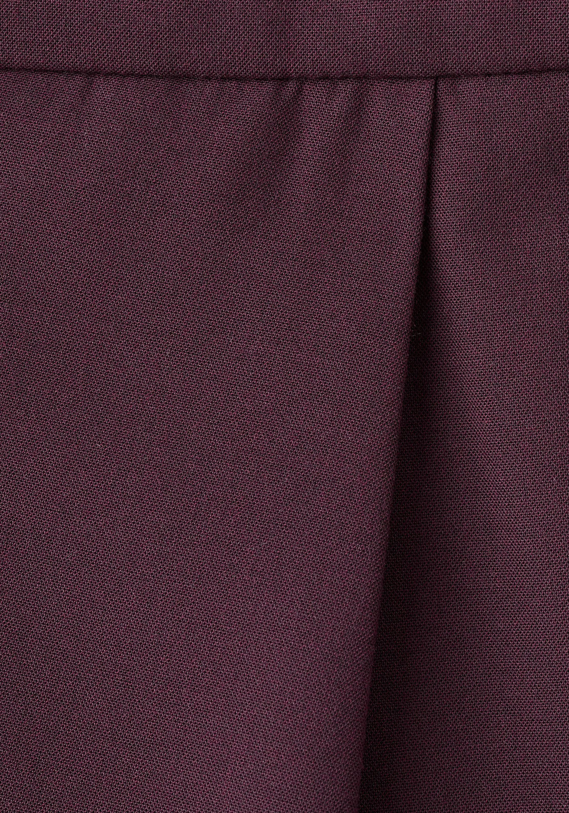 Pleated Wide Leg Trousers - Burgundy