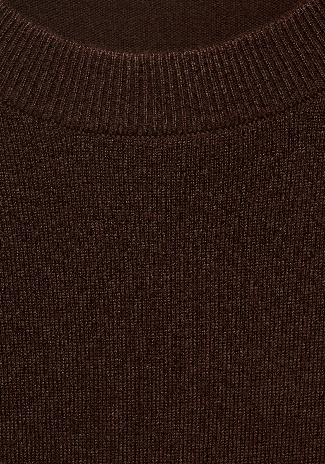 Mango Short Sleeved Fine Knit Sweater - Dark Brown 4 Shaws Department Stores