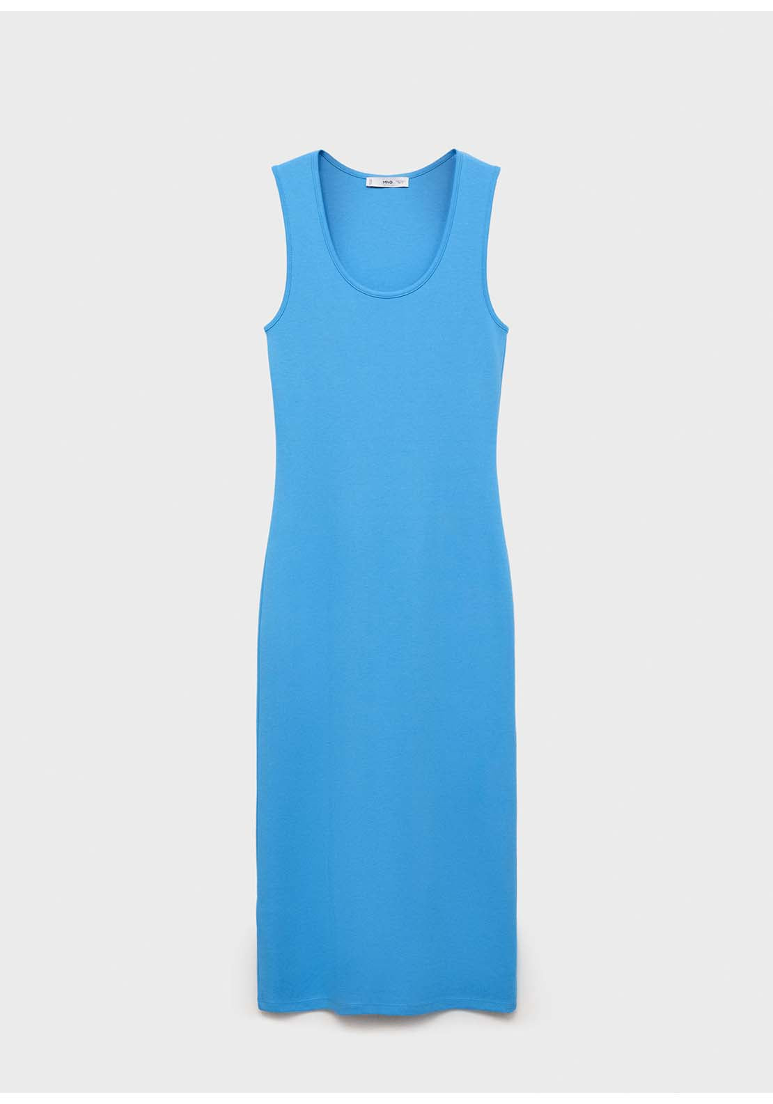 Fitted Midi Dress - Blue
