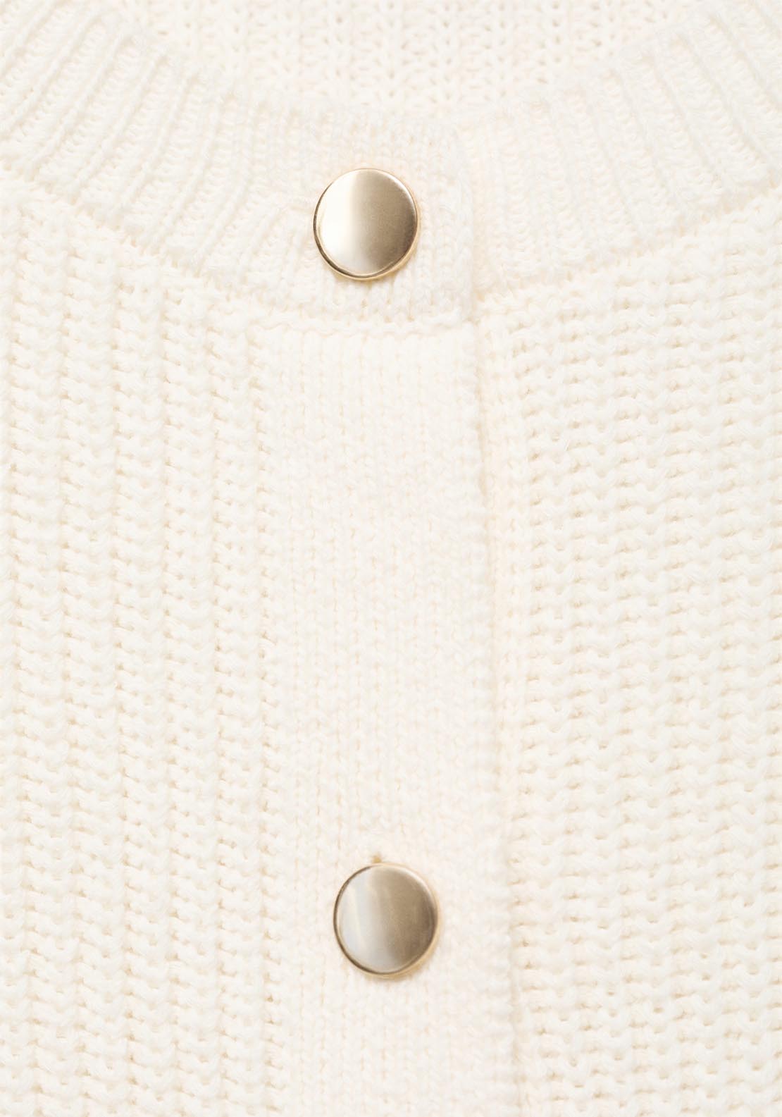 Mango Short Sleeved Knitted Cardigan - Light Beige 4 Shaws Department Stores