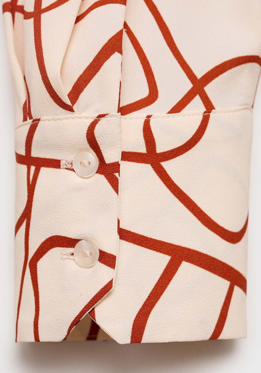 Shirt With Abstract Print - Orange
