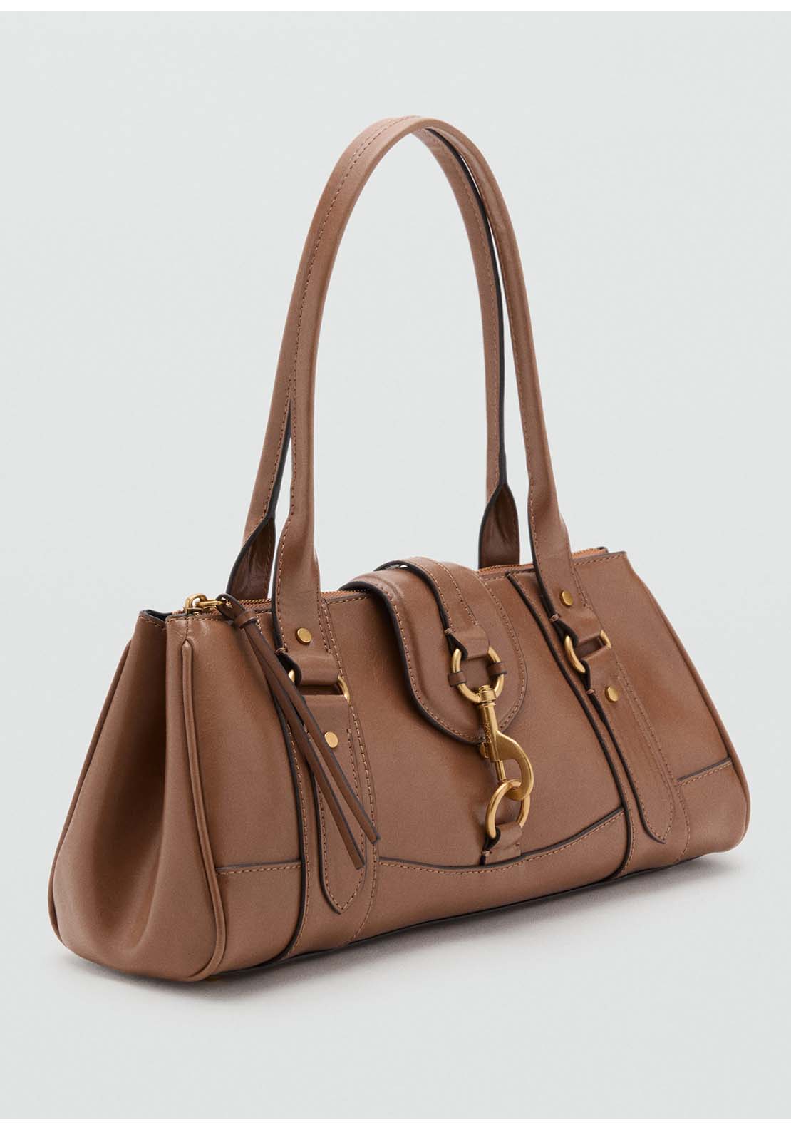 Mango Shoulder Bag Amazona - Brown 2 Shaws Department Stores