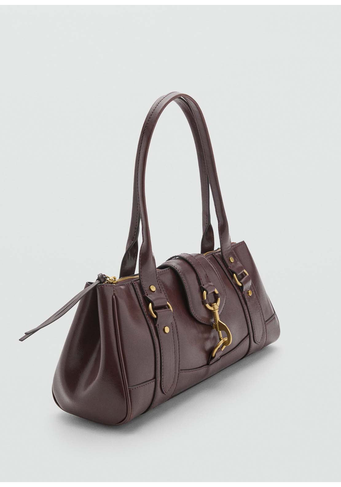 Mango Shoulder Bag Amazona - Brown 2 Shaws Department Stores