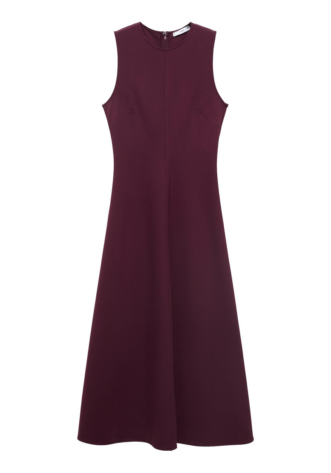 Mango Long Flared Dress - Red 4 Shaws Department Stores