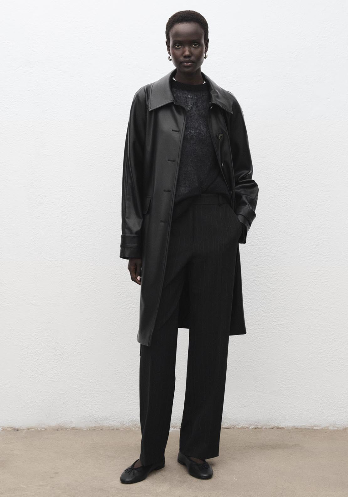 Mango Petra Trenchcoat - Black 4 Shaws Department Stores