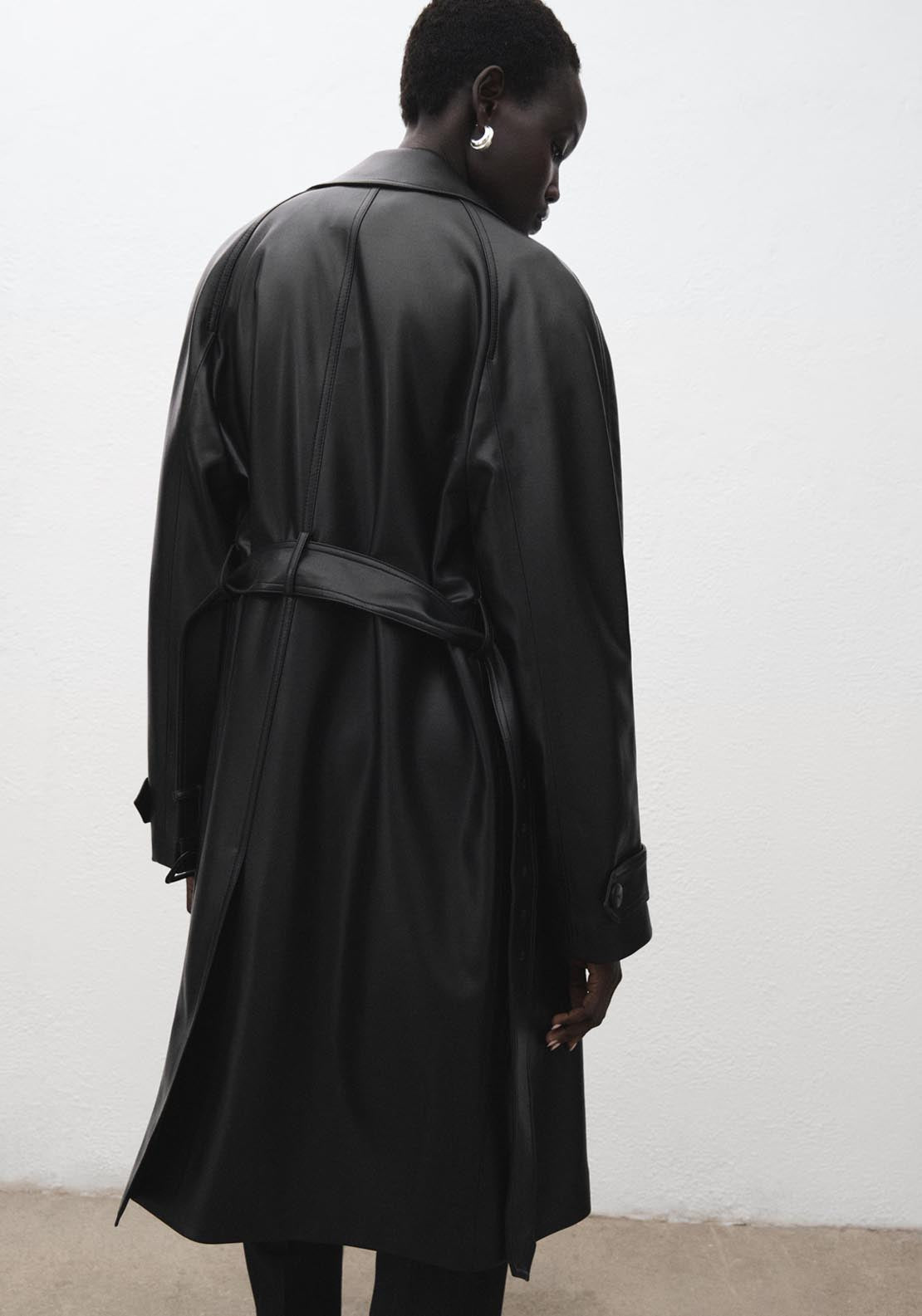 Mango Petra Trenchcoat - Black 2 Shaws Department Stores