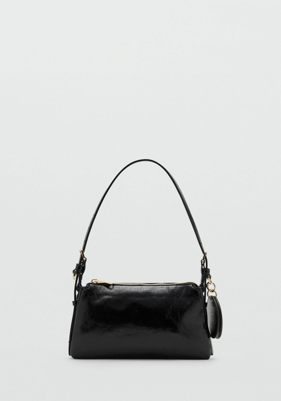 Shiny Shoulder Bag - Black