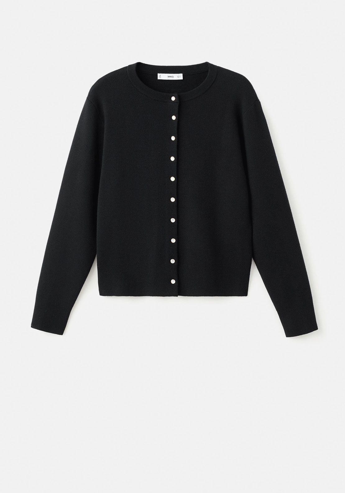 Short Buttoned Cardigan - Black