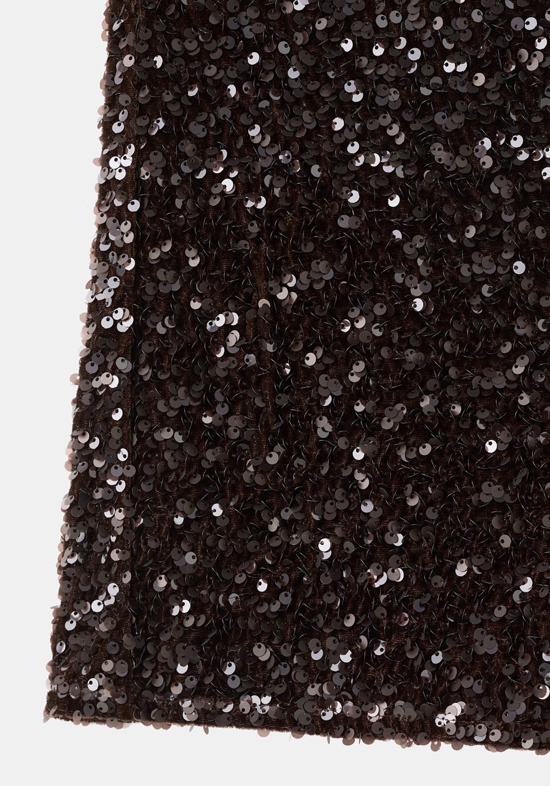 Mango Velvet Shorts With Sequins - Brown 5 Shaws Department Stores