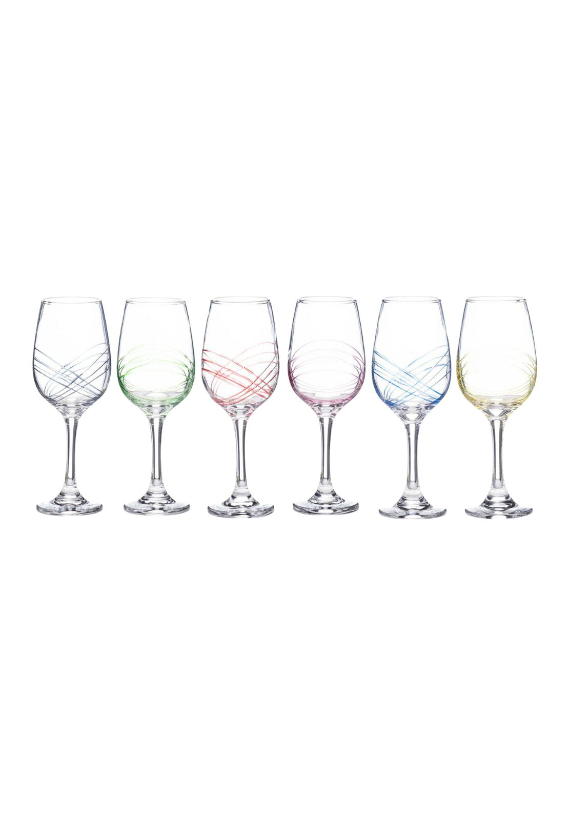 Newgrange Living Swirl Rainbow Party Wine Glass Set Of 6 4 Shaws Department Stores