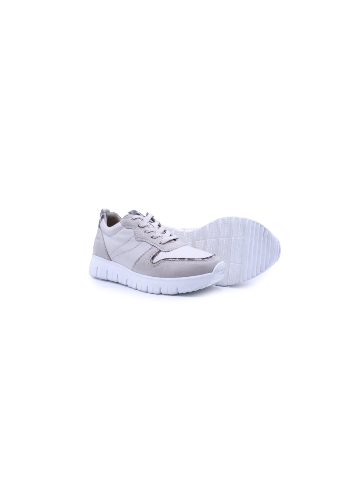 Dubarry Heel Trim Lace Up Trainer - Cream 4 Shaws Department Stores