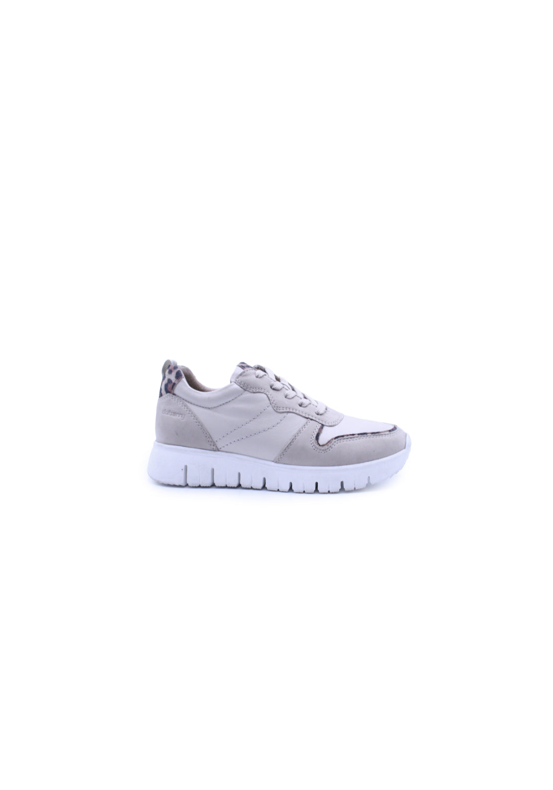 Dubarry Heel Trim Lace Up Trainer - Cream 1 Shaws Department Stores