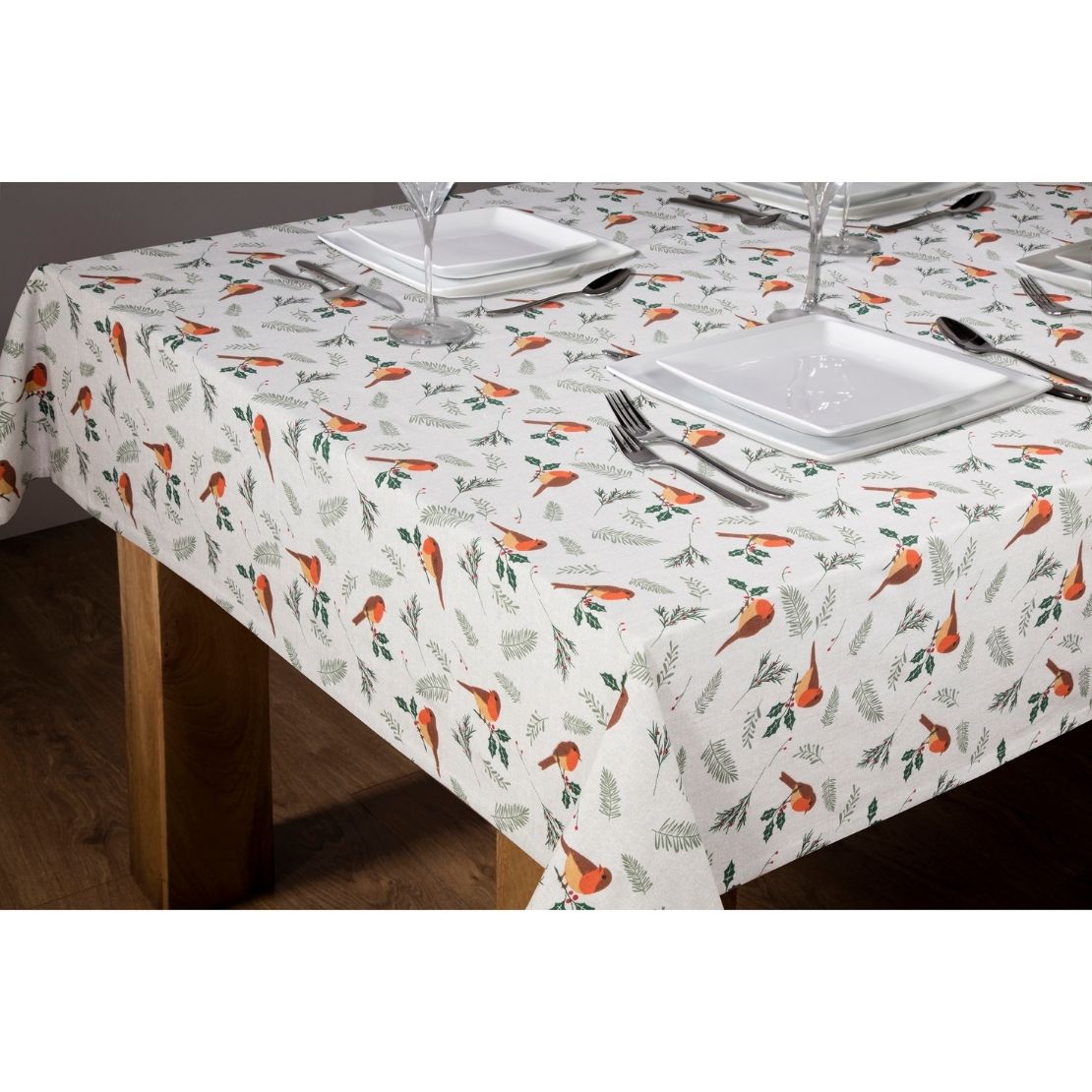 The Home Christmas Robin Tablecloth 1 Shaws Department Stores
