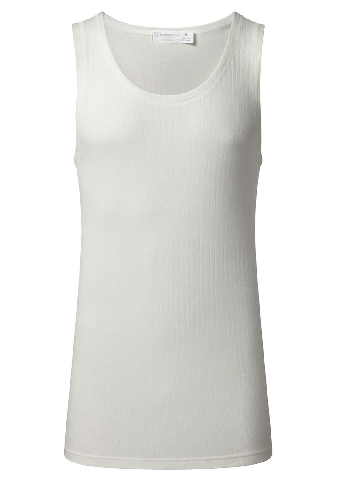 Vedoneire Mens Thermal Vest - Cream / White 1 Shaws Department Stores