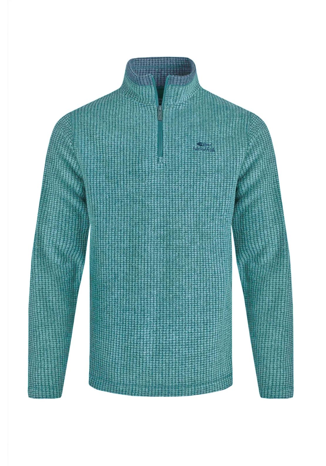 Weird Fish Newark 1/4 Zip Grid Fleece - Leaf Green 5 Shaws Department Stores