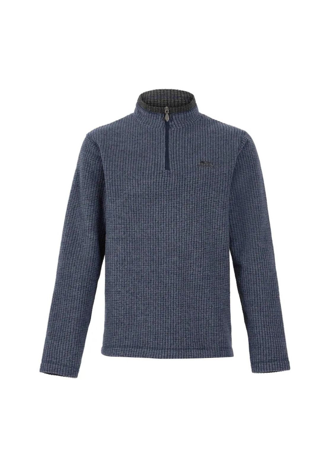 Weird Fish Newark 1/4 Zip Grid Fleece - Navy 5 Shaws Department Stores