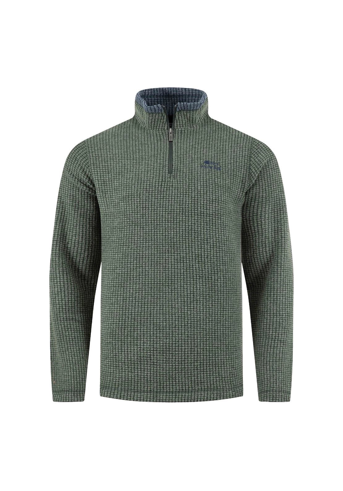 Weird Fish Newark 1/4 Zip Fleece - Beetle Green 3 Shaws Department Stores