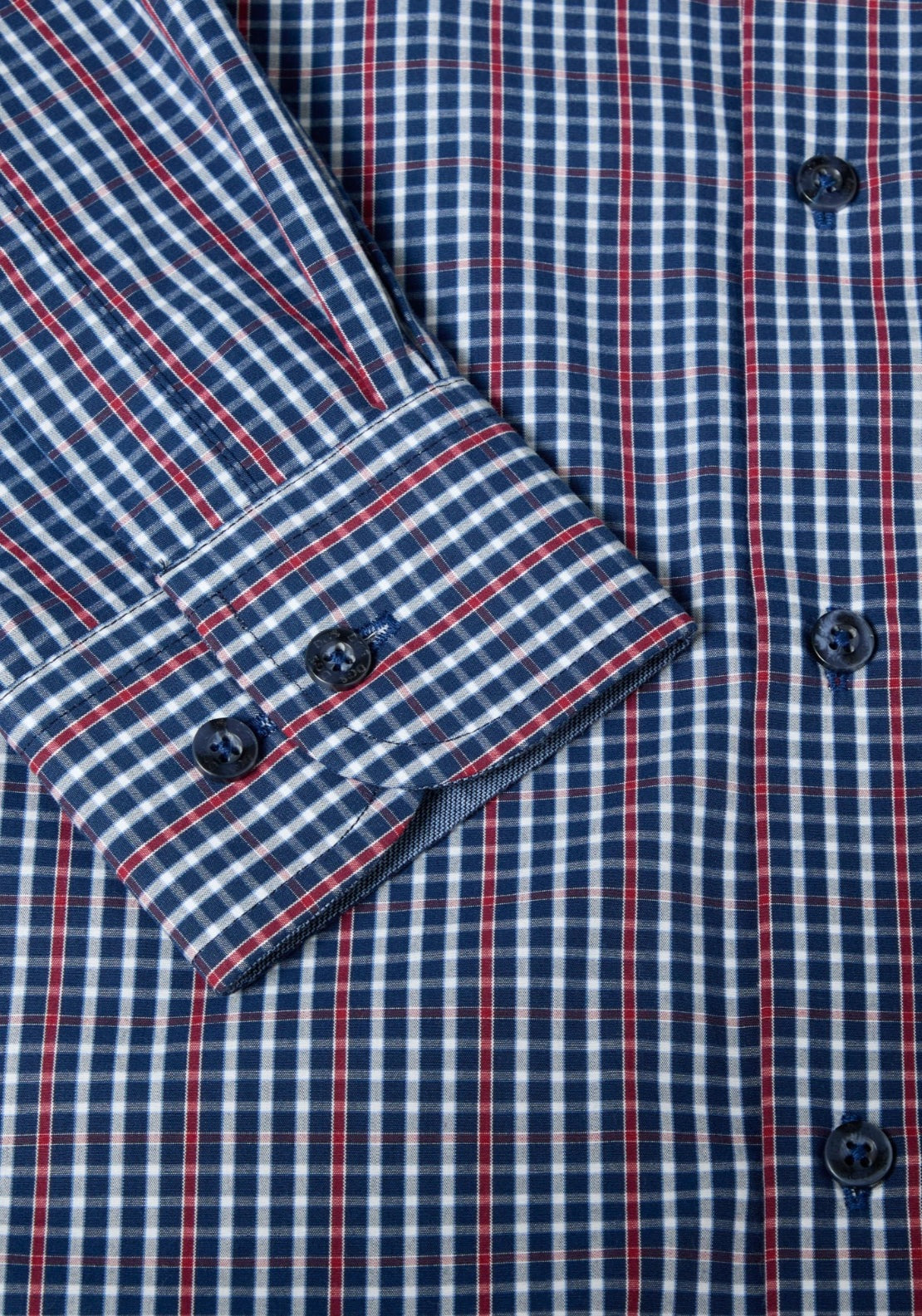 Drifter Check Shirt Long Sleeve - Navy 3 Shaws Department Stores