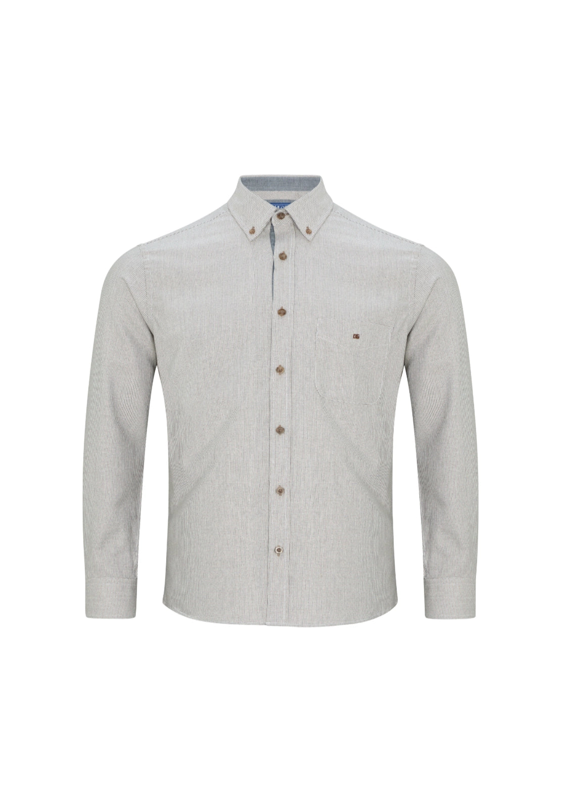 Long Sleeve Check Shirt - Brown