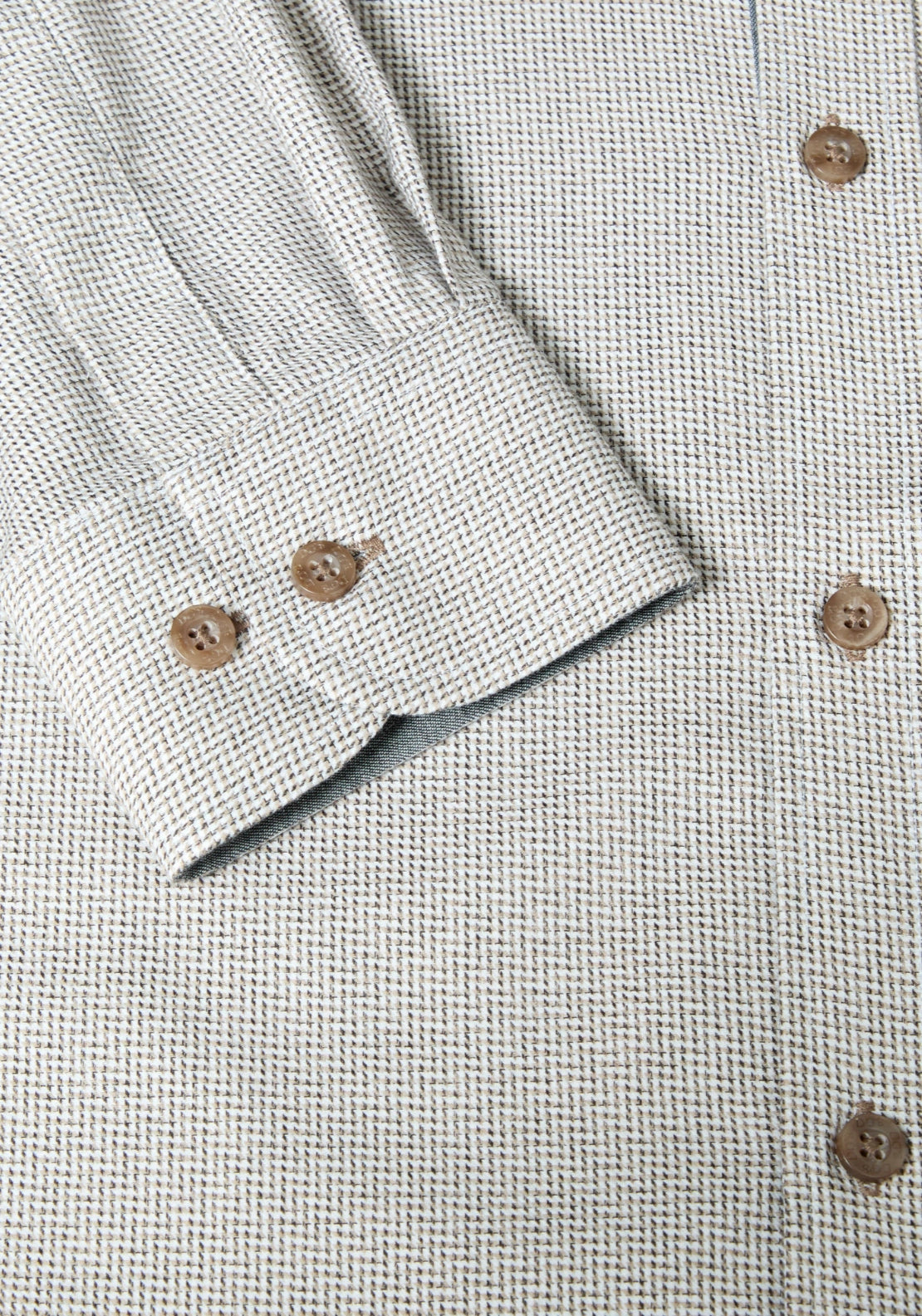 Long Sleeve Check Shirt - Brown