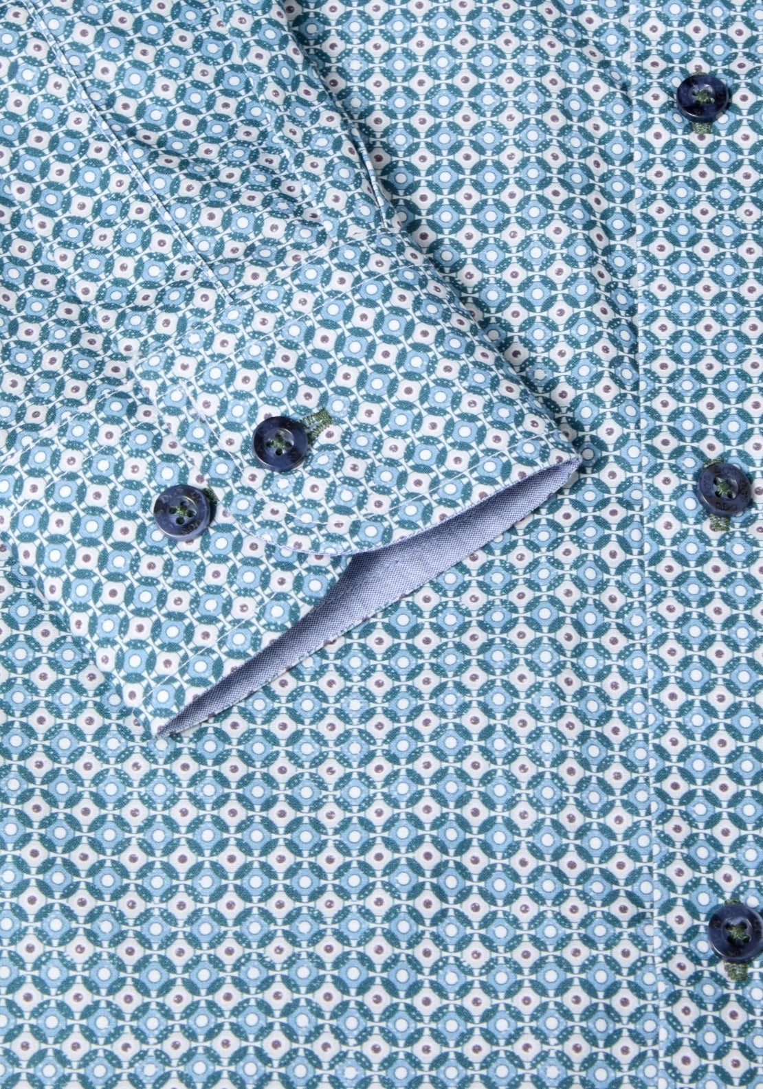 Drifter Long Sleeve Print Shirt - Blue 3 Shaws Department Stores