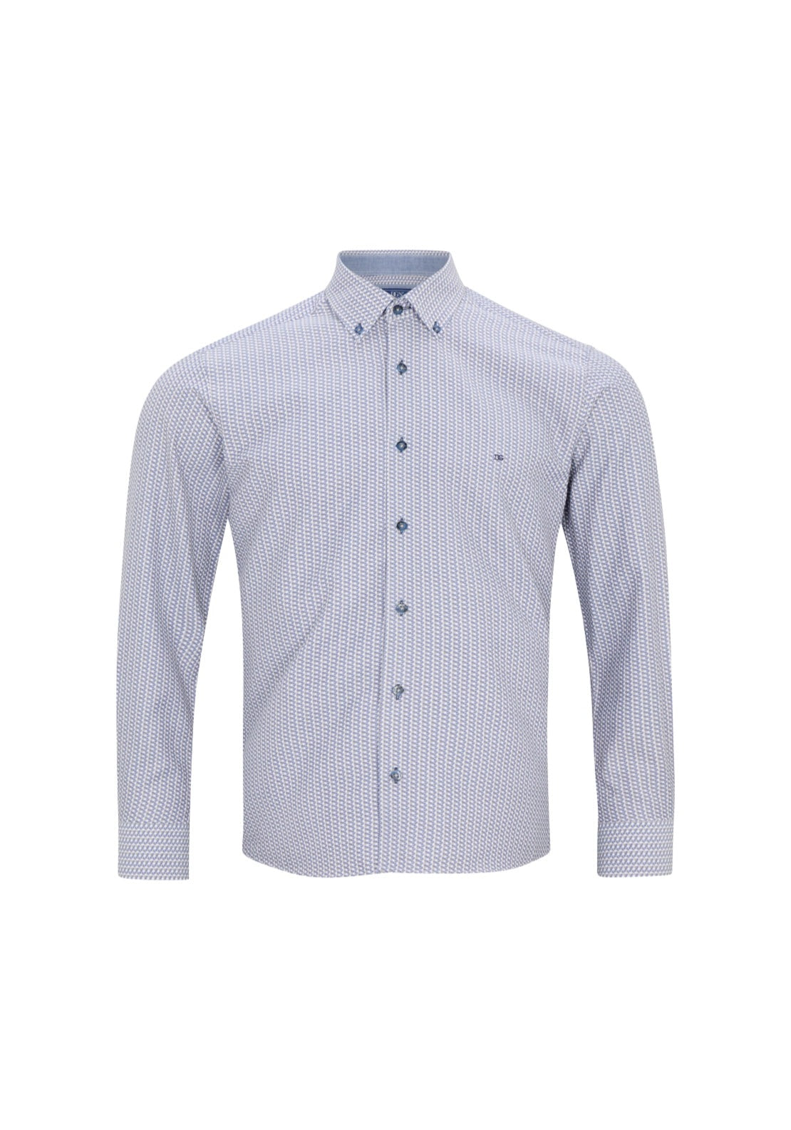 Drifter Print Shirt Long Sleeve - Blue 1 Shaws Department Stores