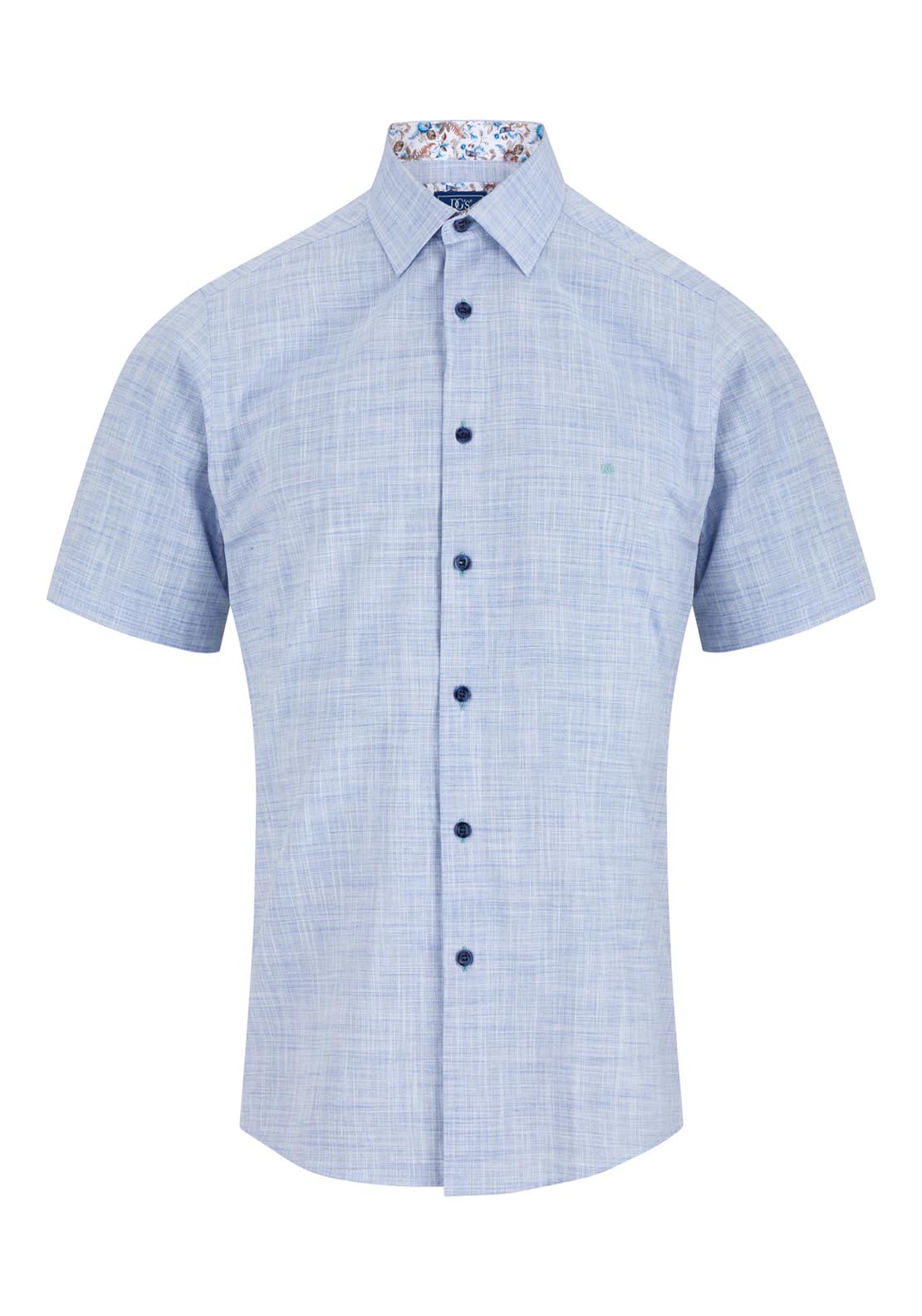 Drifter Short Sleeve Printed Shirt - Blue 1 Shaws Department Stores