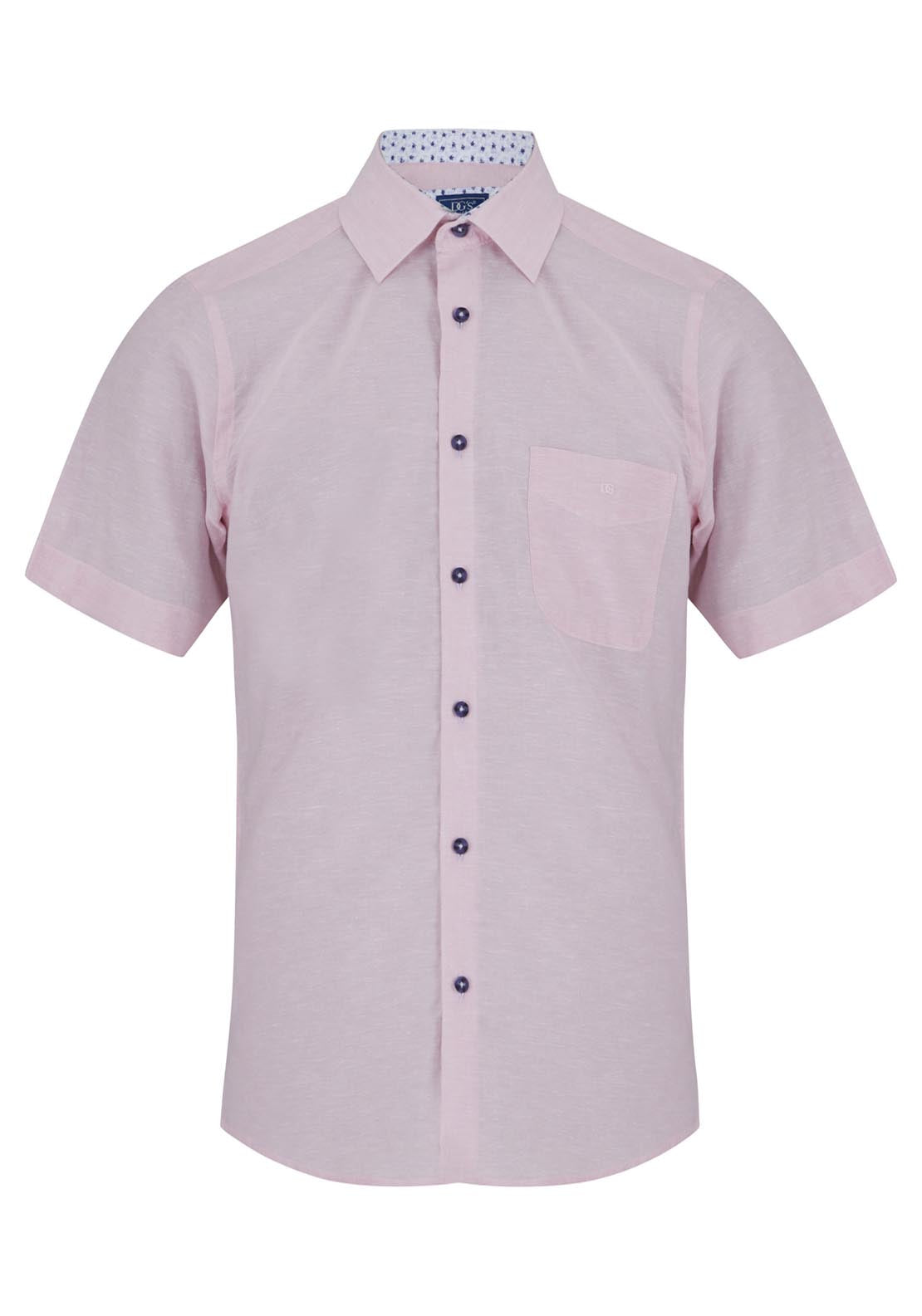 Drifter Short Sleeve Plain Shirt - Pink 62 1 Shaws Department Stores