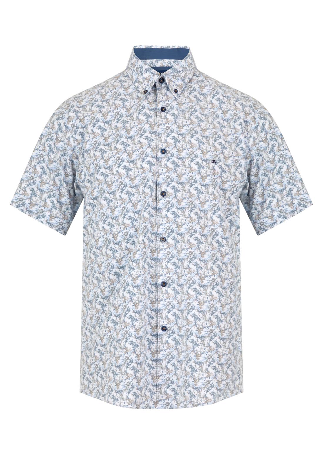 Drifter Short Sleeve Printed Shirt - Dk Blue 28 1 Shaws Department Stores