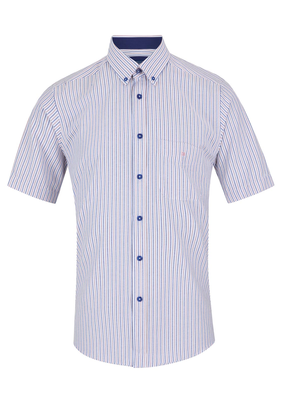 Drifter Short Sleeve Stripe Shirt - Pink 16 1 Shaws Department Stores