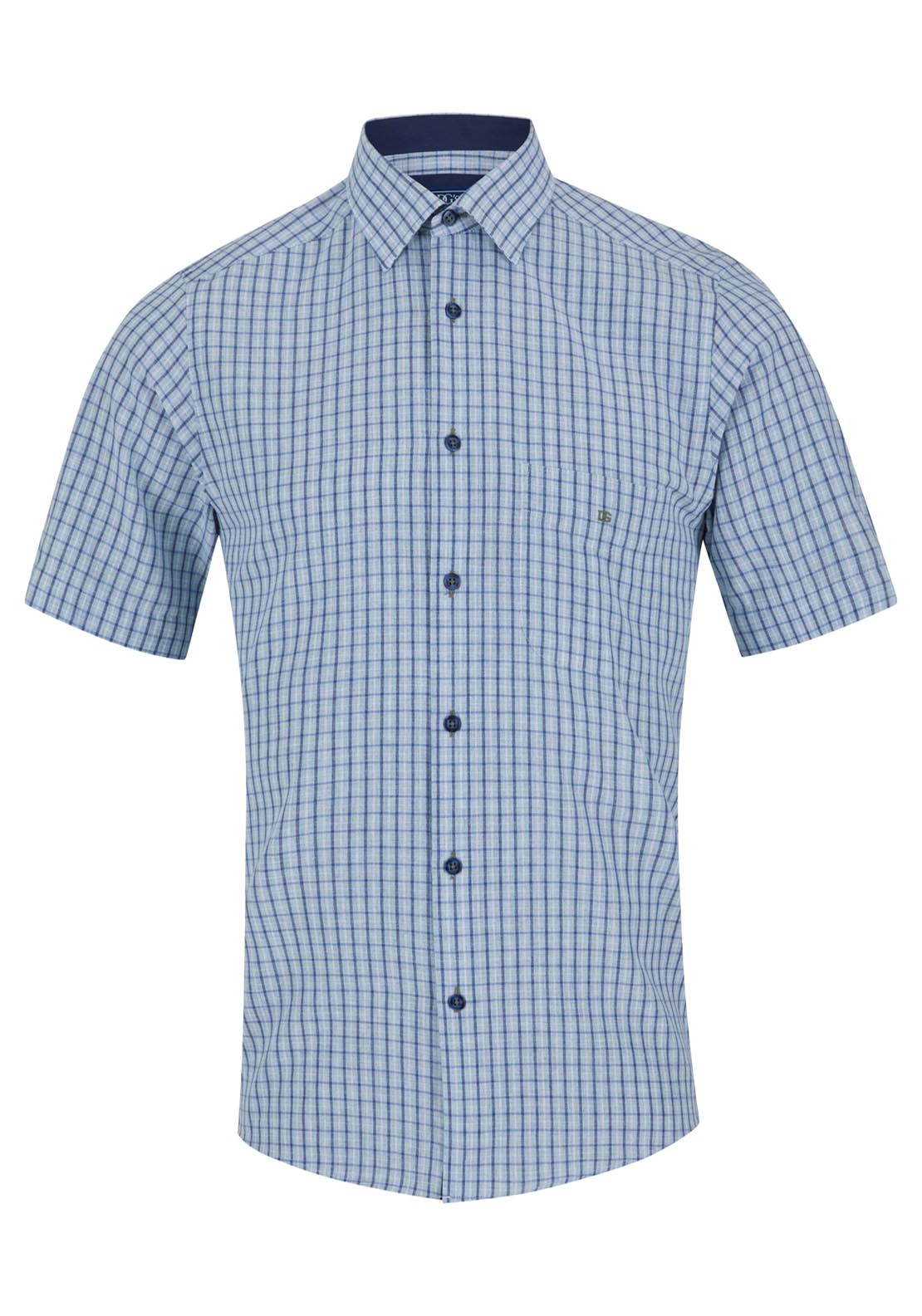 Drifter Short Sleeve Check Shirt - Green 1 Shaws Department Stores