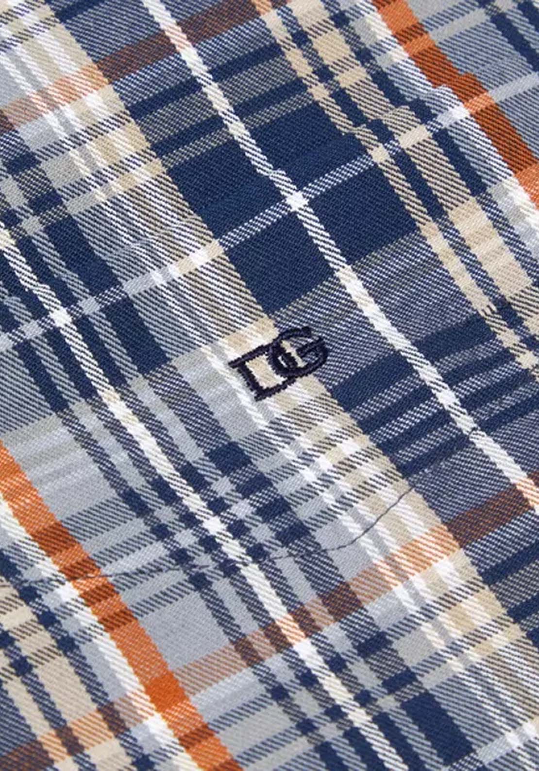 Drifter Long Sleeve Check Shirt - Blue 4 Shaws Department Stores