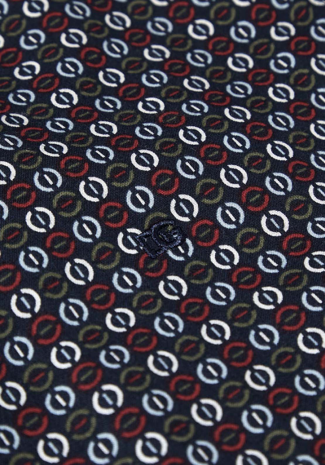Drifter DG Drifter Regular Ivano Print Shirt - Blue 4 Shaws Department Stores
