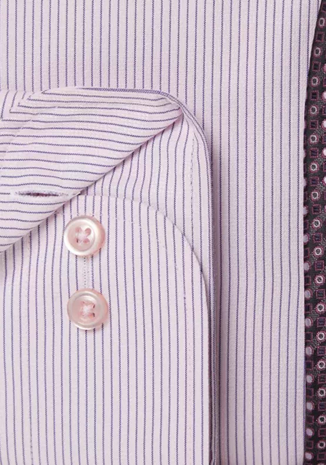 Daniel Grahame Striped Boxed Shirt - Pink 4 Shaws Department Stores