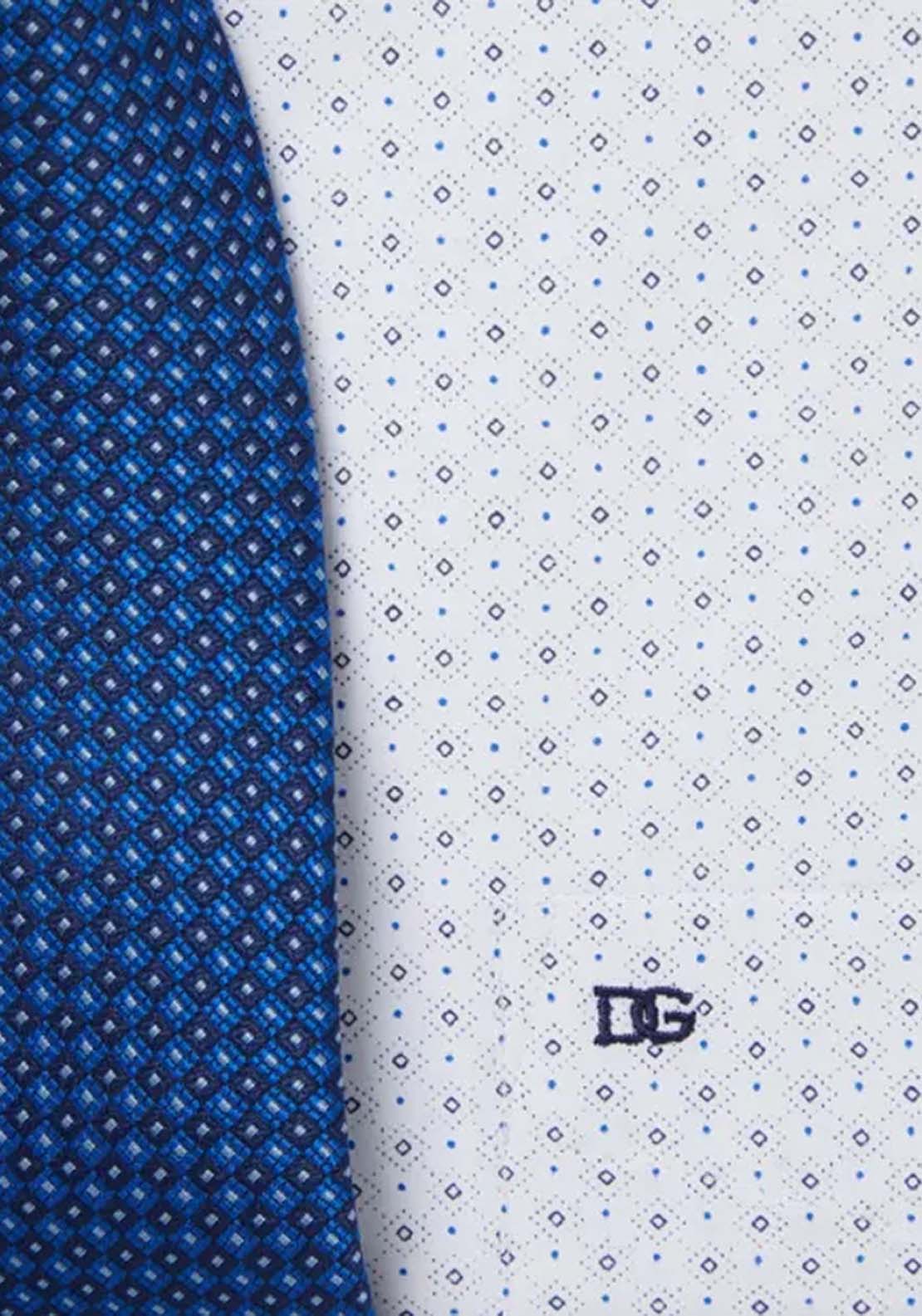 Daniel Grahame Print Boxed Tapered Shirt - Blue 3 Shaws Department Stores