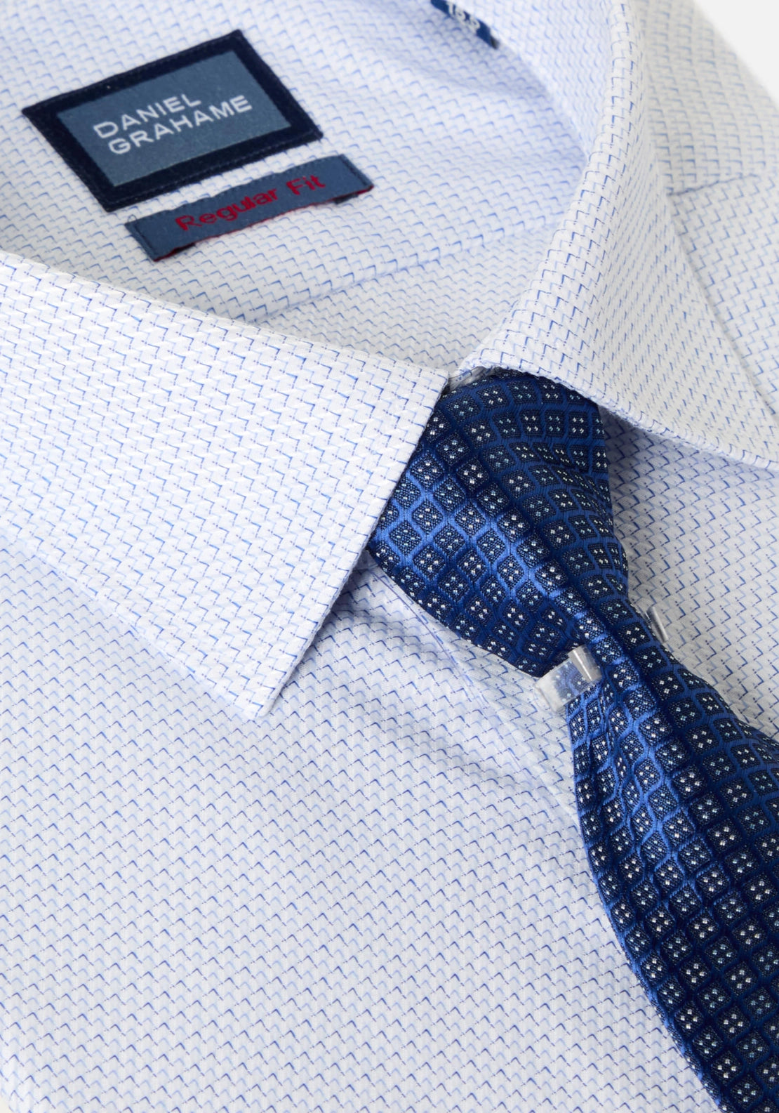 Boxed Print Shirt - Navy