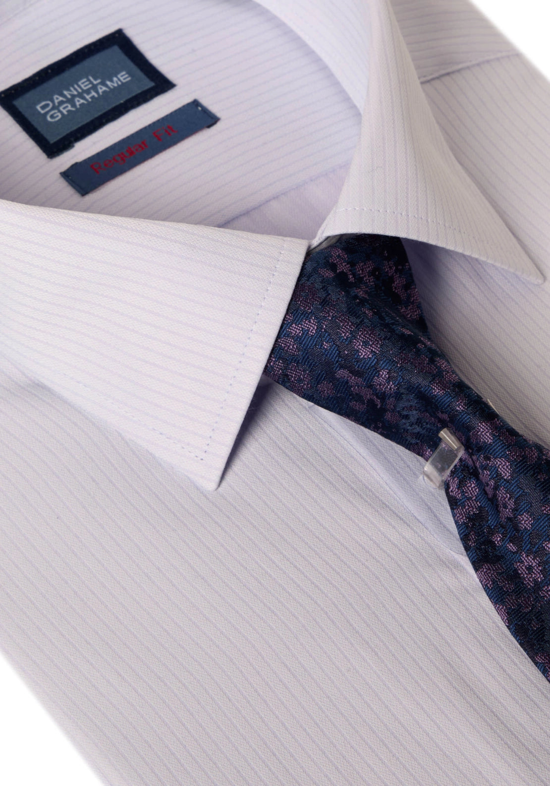 Boxed Stripe Shirt - Purple