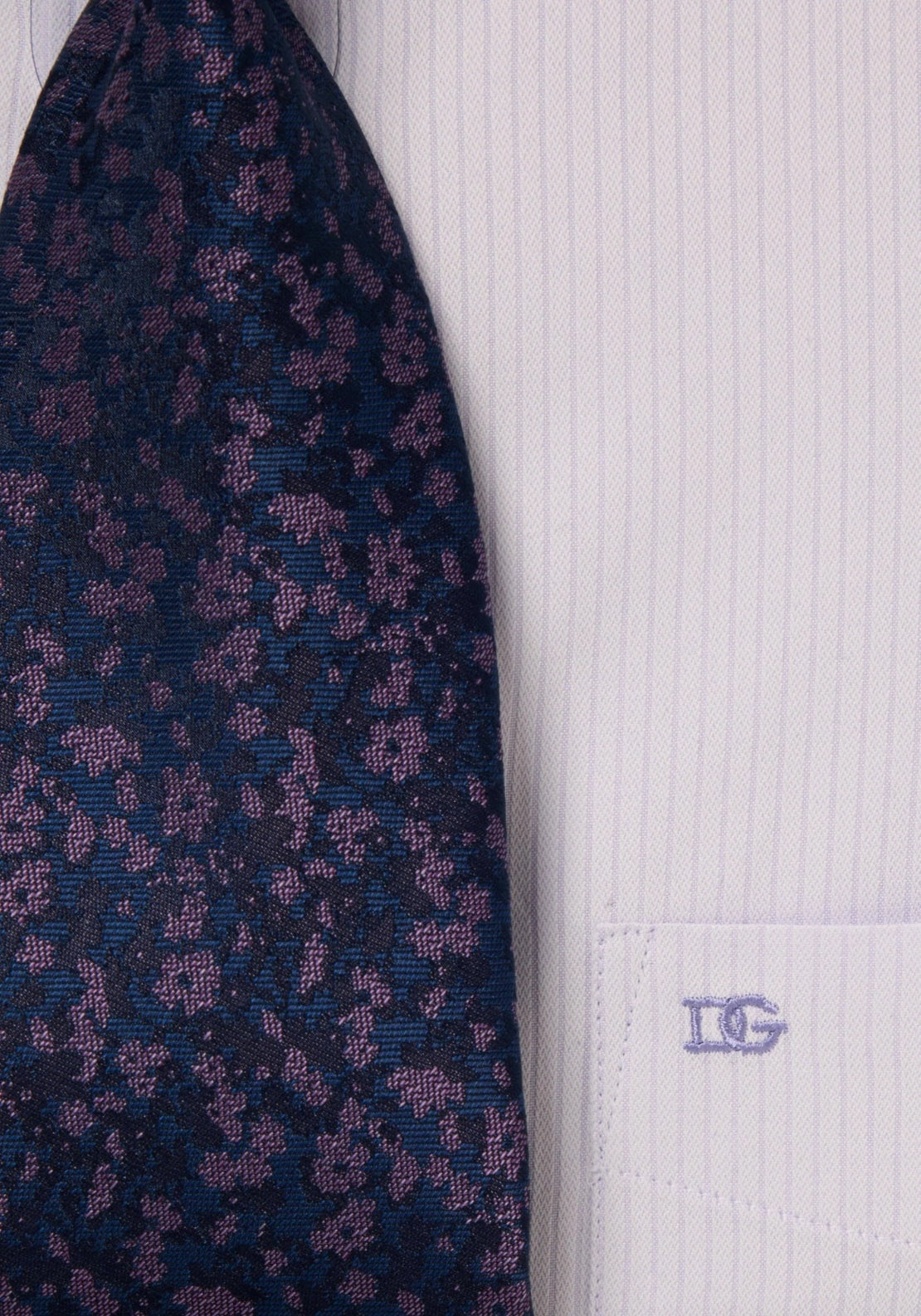 Daniel Grahame Boxed Stripe Shirt - Purple 3 Shaws Department Stores