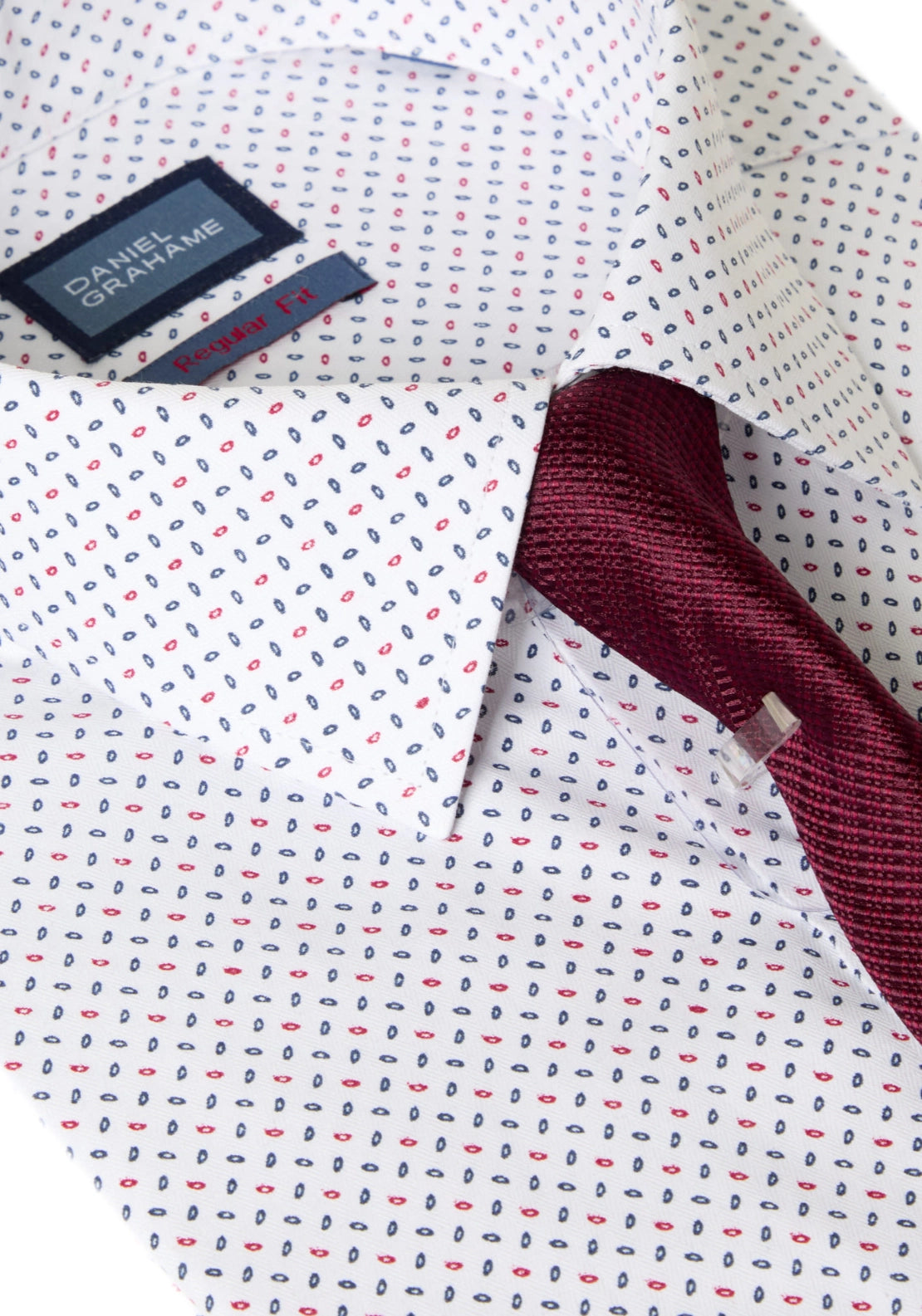 Boxed Print Shirt - Red