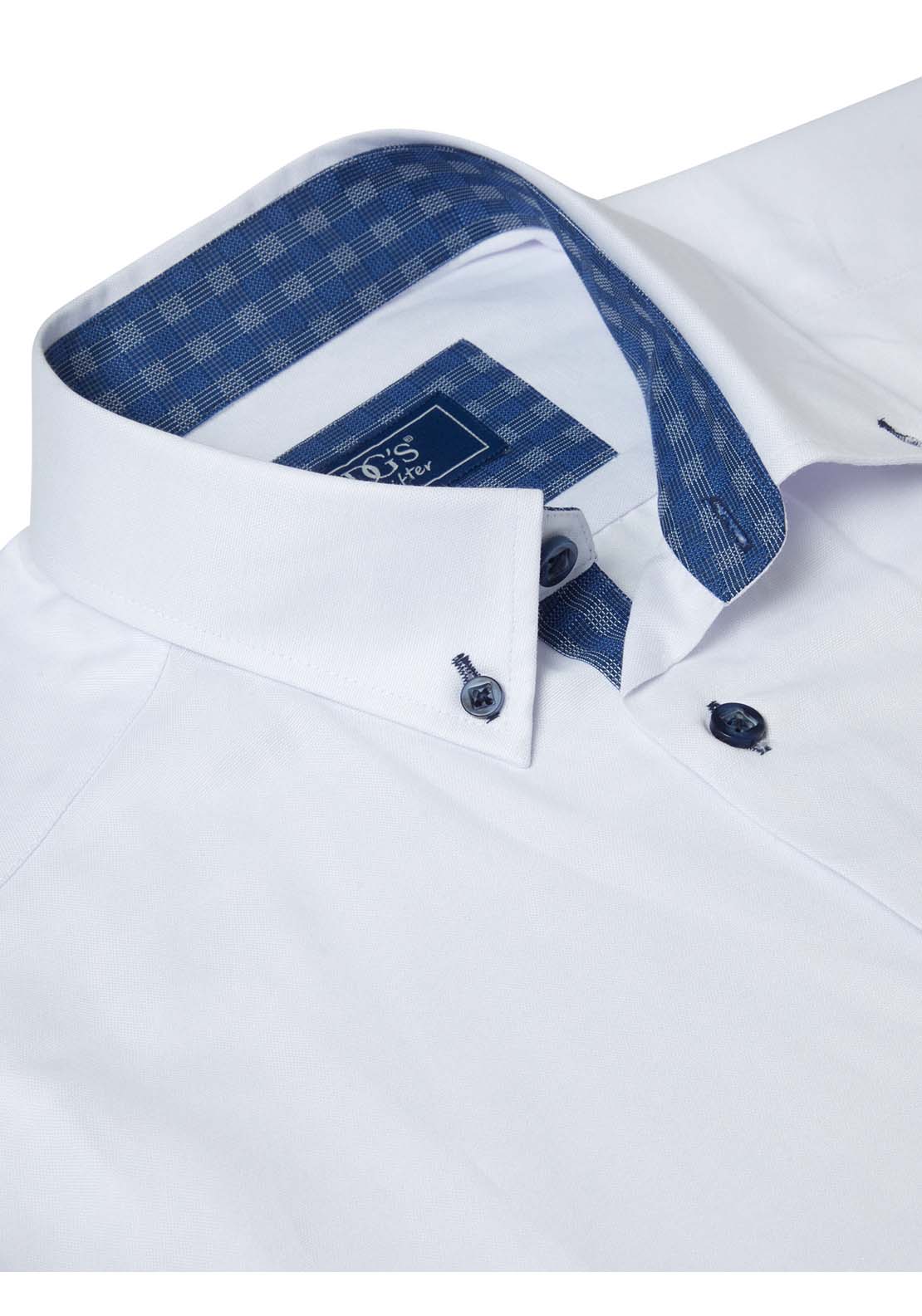 Drifter Geneva Long Sleeve Plain Shirt - White 2 Shaws Department Stores