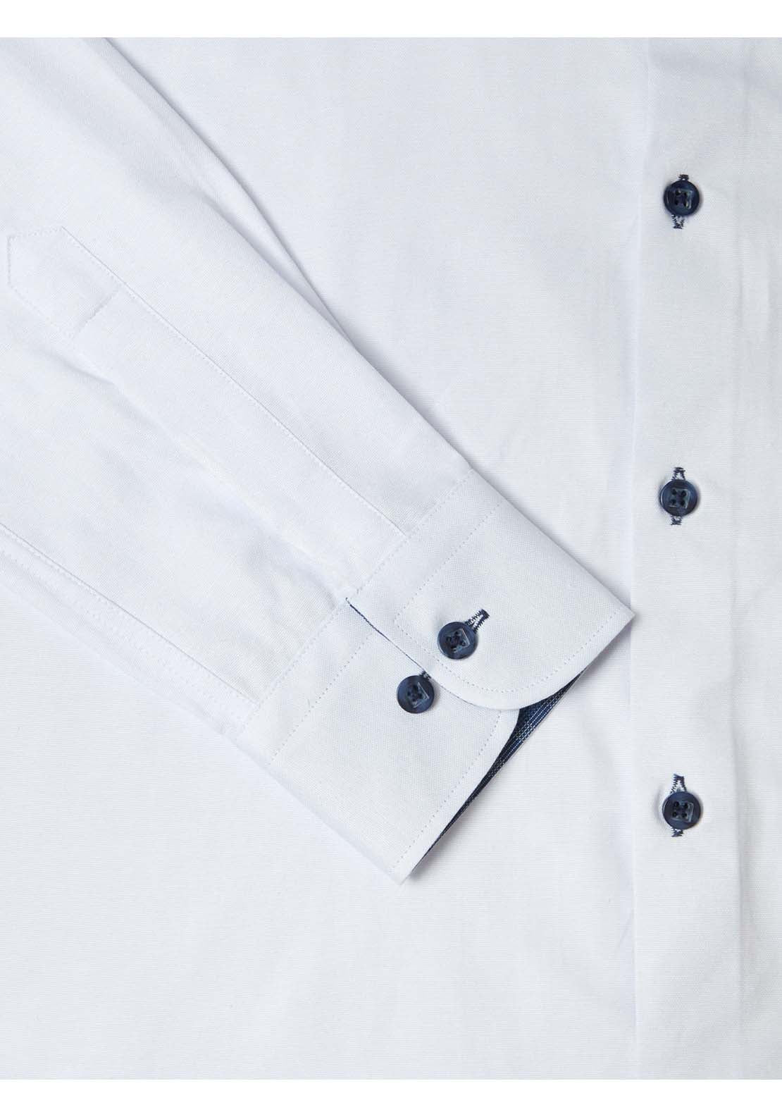 Drifter Geneva Long Sleeve Plain Shirt - White 3 Shaws Department Stores
