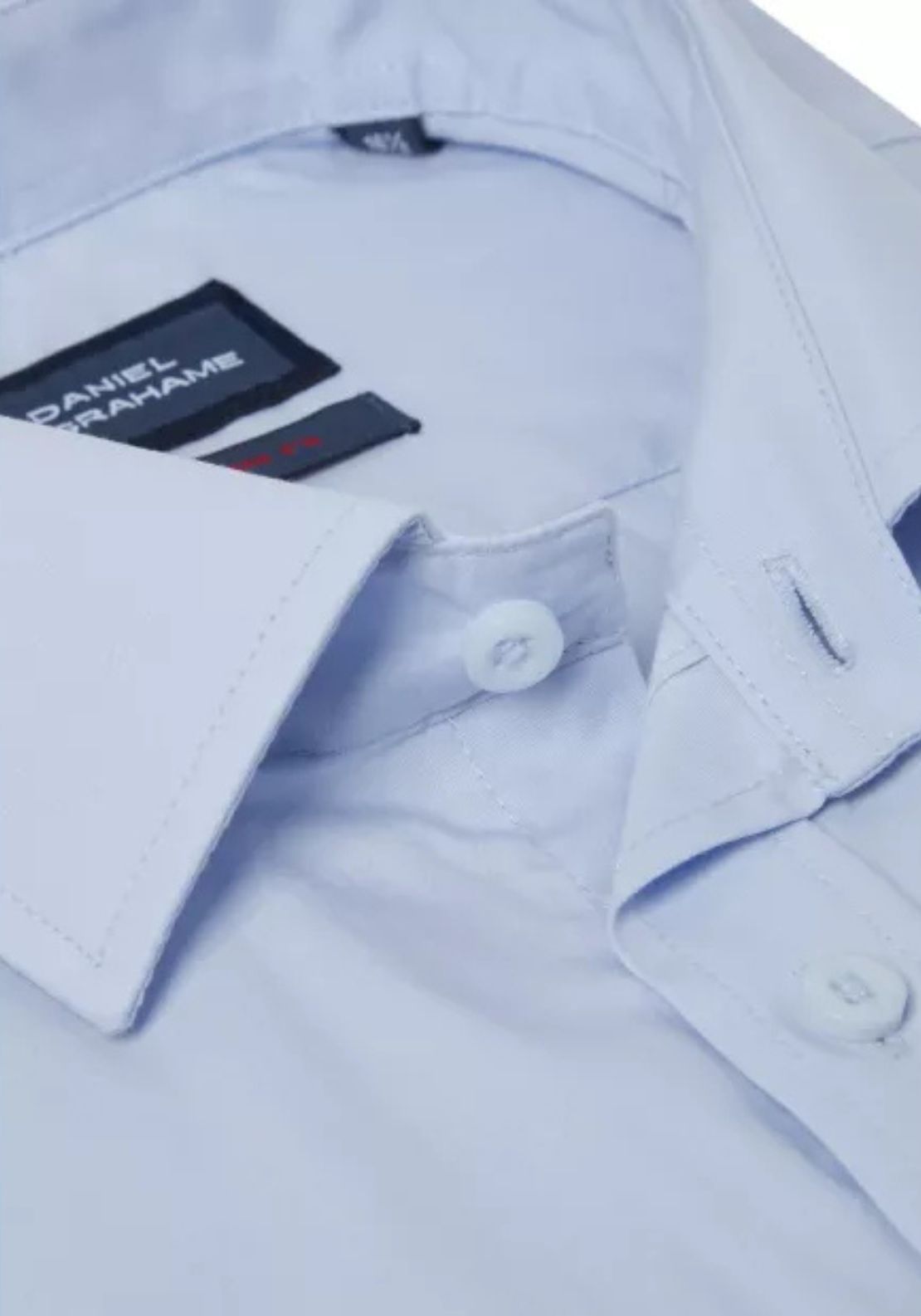 Daniel Grahame Geneva Plain Shirt - Blue 2 Shaws Department Stores