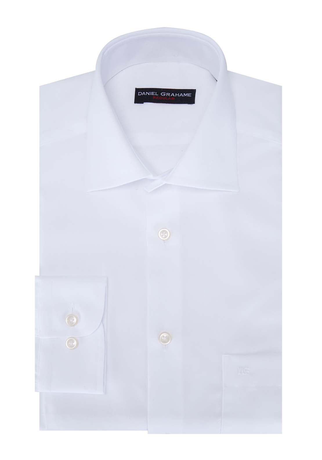 Daniel Grahame Harvard Plain Shirt - White 1 Shaws Department Stores